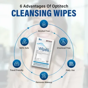 Cleansing Wipes Product Lifestyle by optitecheyecare