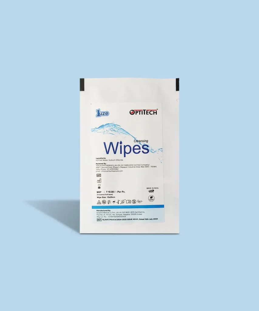 Cleansing Wipes Product Lifestyle by optitecheyecare